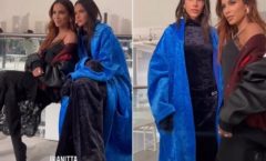 Anitta e Bruna Marquezine posam juntas em evento de moda em Paris