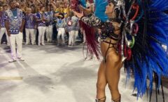 Musa da Portela, Alice Alves, dá show no desfile das campeãs e se prepara para maratona no Carnaval fora de época de Uruguaiana